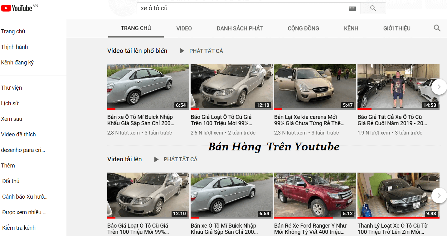 Ban Hang Tren Youtube